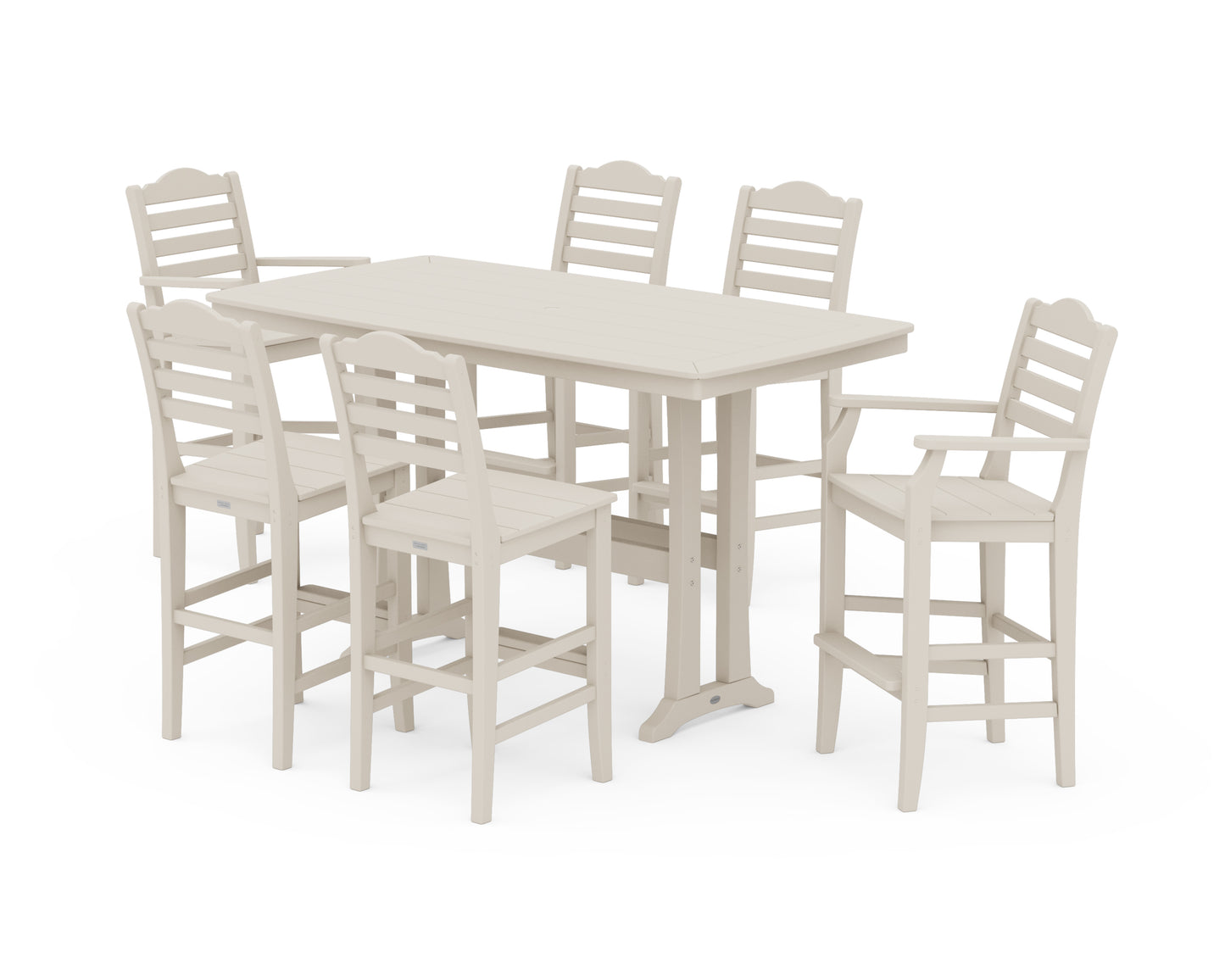 Savannah 7-Piece Bar Set with Trestle Legs