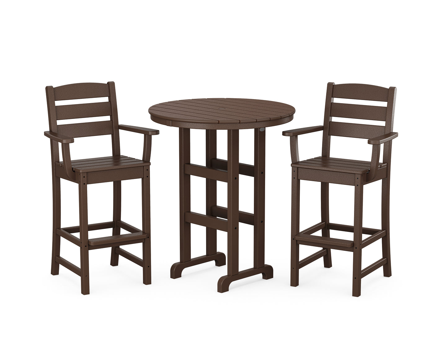 Lakeside 3-Piece Round Bar Arm Chair Set