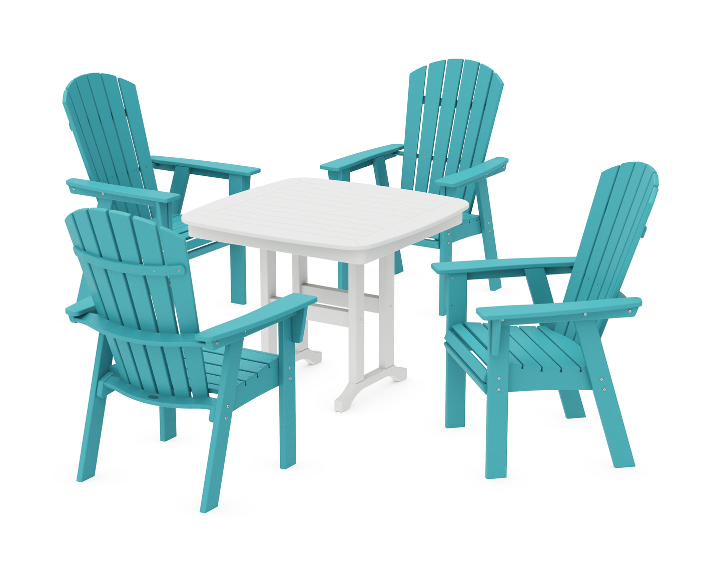 Nautical Curveback Adirondack 5-Piece Dining Set