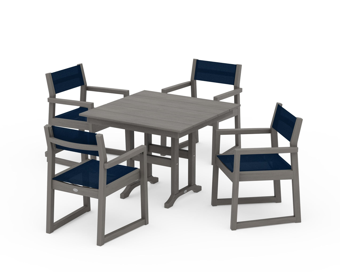 EDGE Sling Arm Chair 5-Piece Farmhouse Dining Set