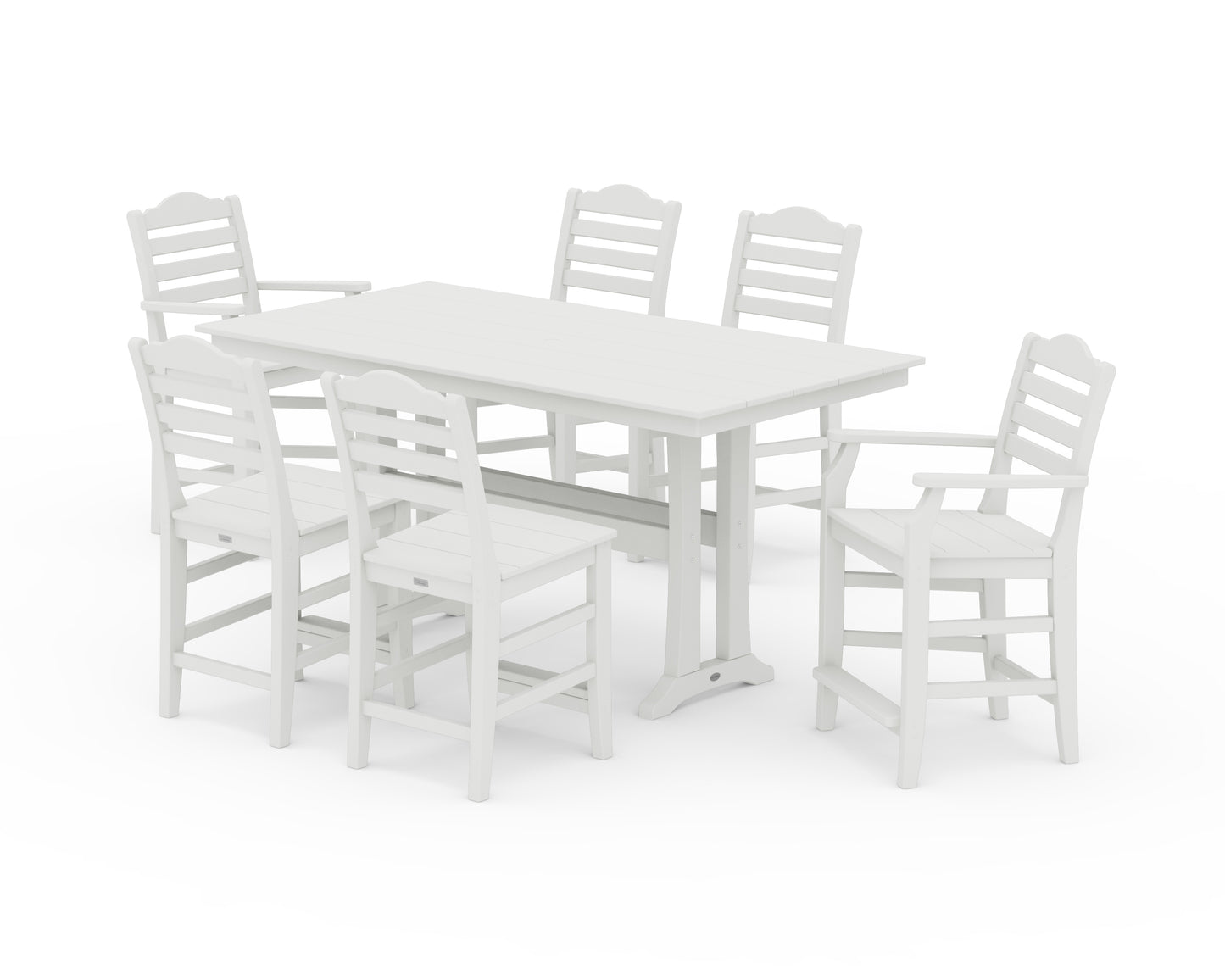 Savannah 7-Piece Farmhouse Counter Set with Trestle Legs
