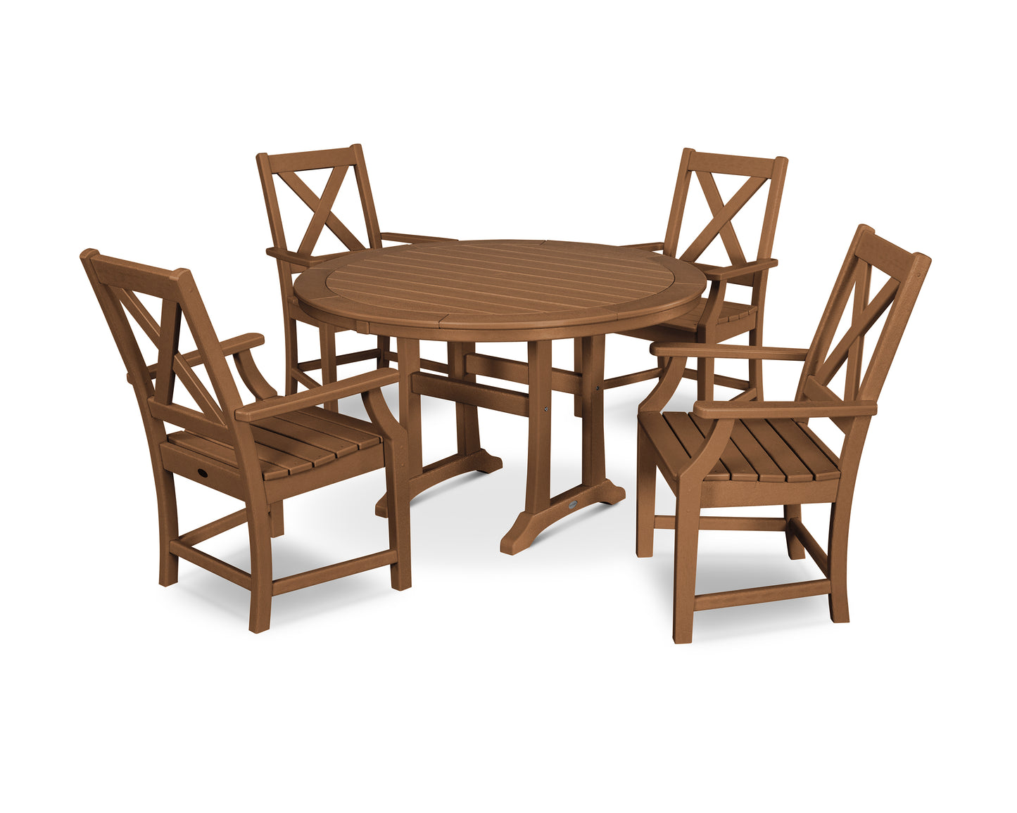 Braxton 5-Piece Nautical Trestle Arm Chair Dining Set