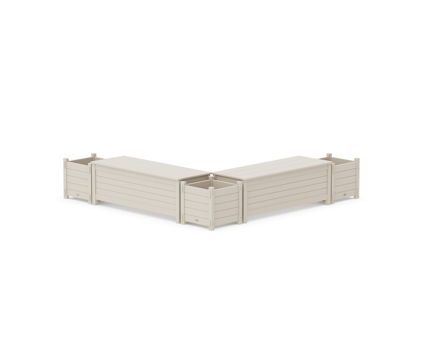 48" Nautical L- Shaped Planter Storage Bench Corner Set