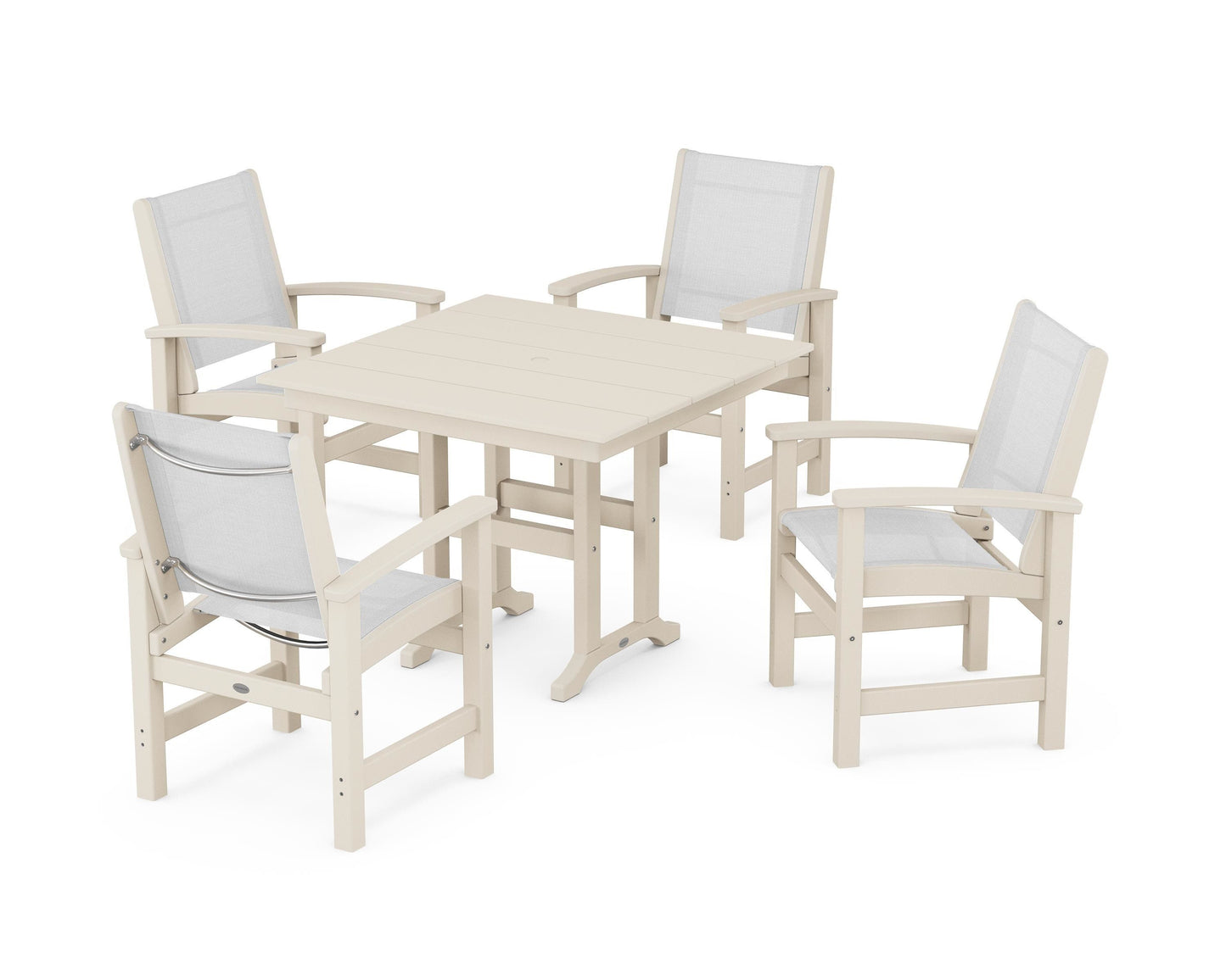 Coastal 5-Piece Farmhouse Dining Set