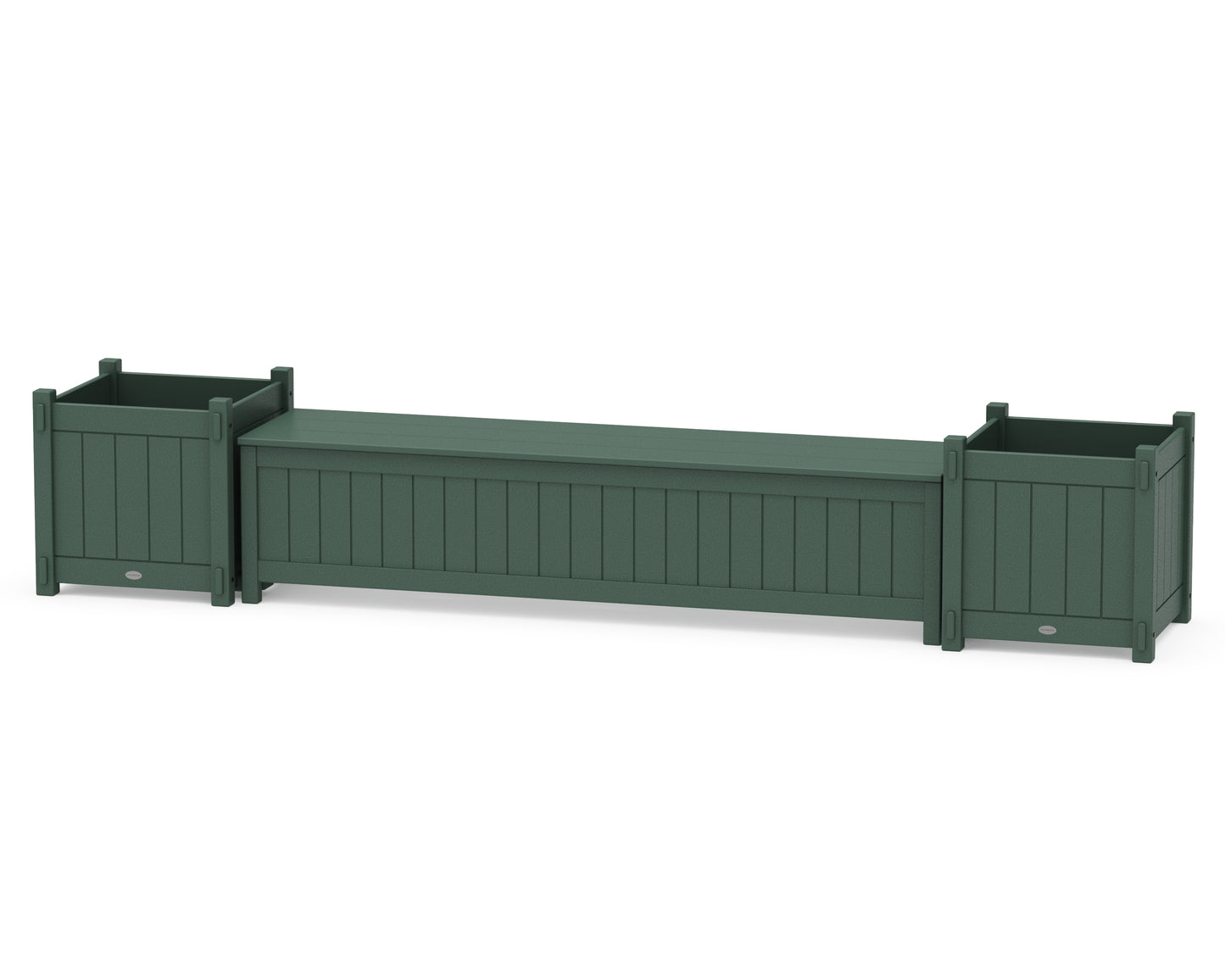 72" Vineyard Straight Planter Storage Bench Set- Large