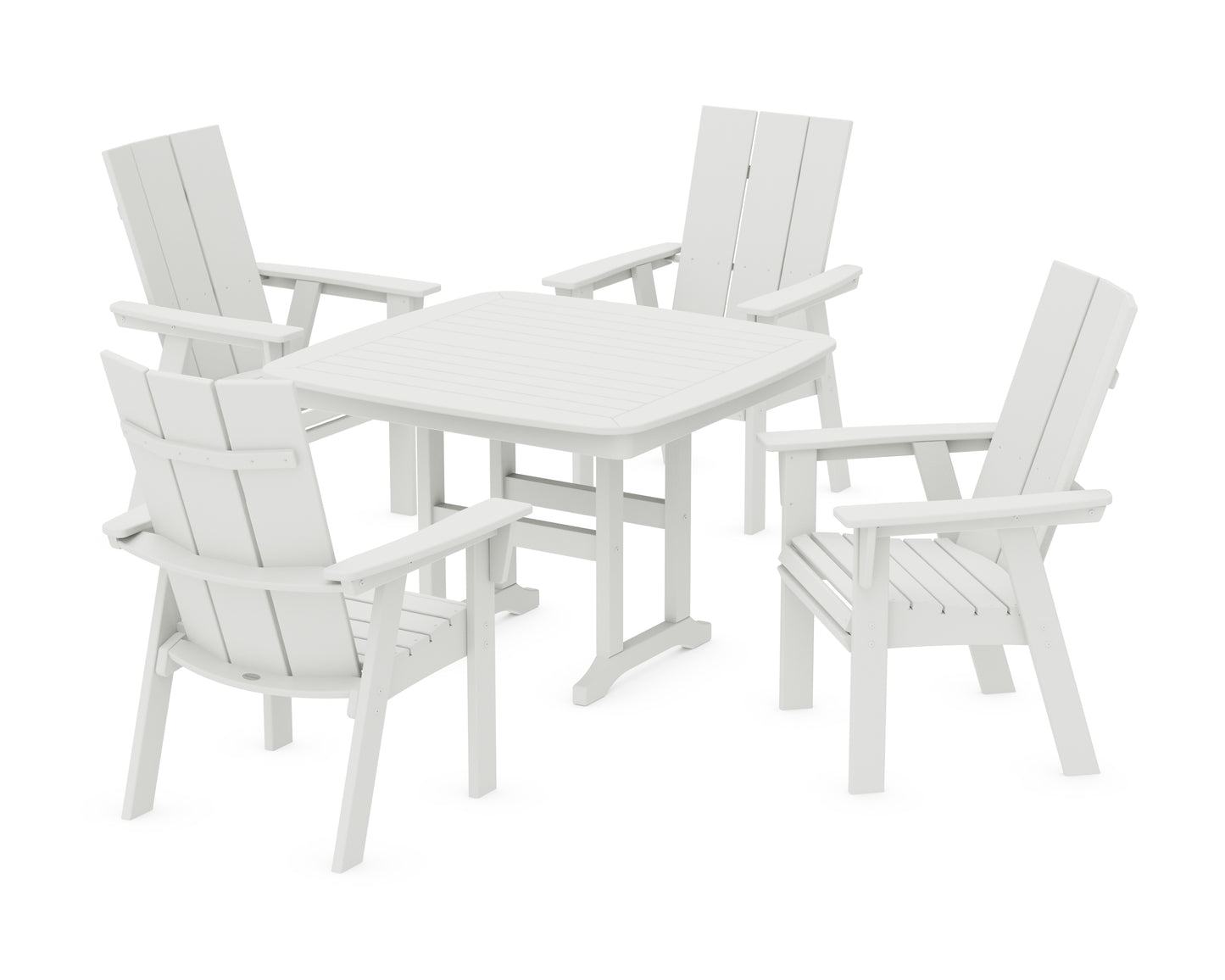 Modern Curveback Adirondack 5-Piece Dining Set