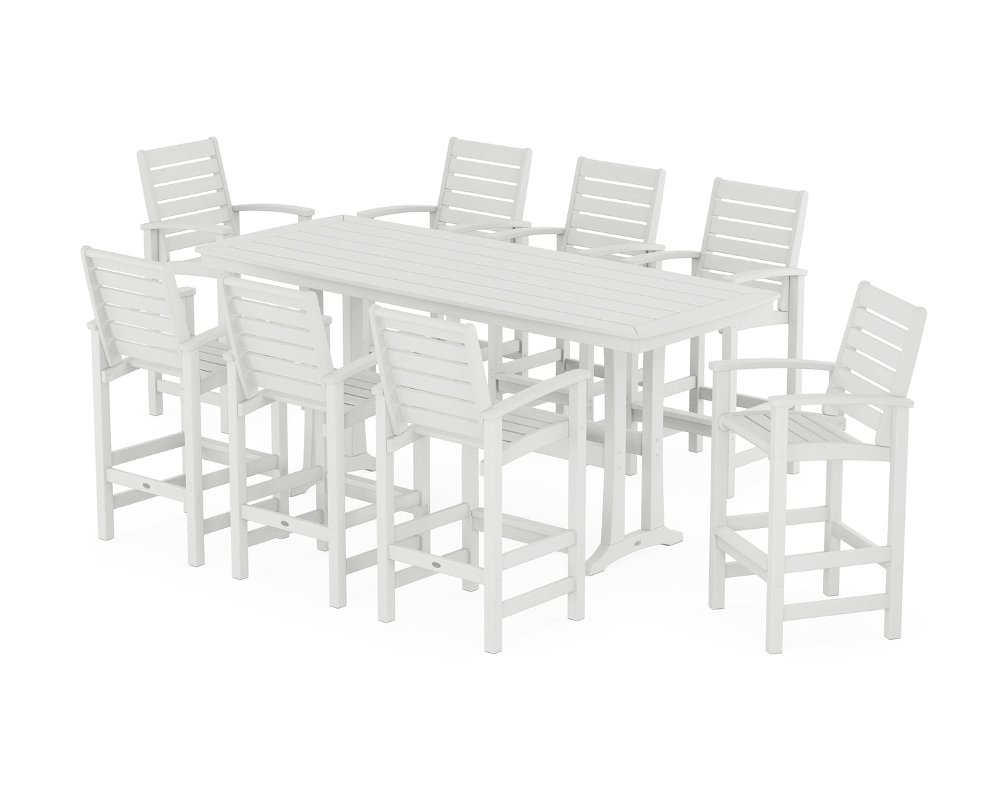 Signature 9-Piece Bar Set with Trestle Legs