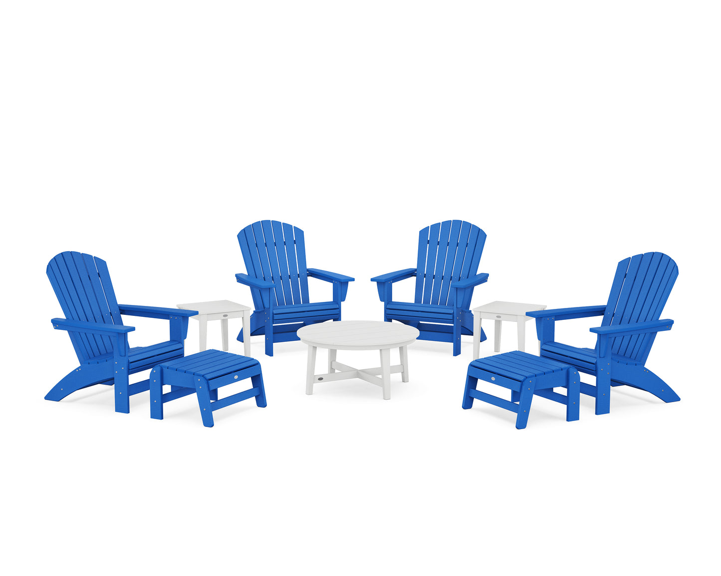 Nautical Grand Adirondack 9-Piece Conversation Set