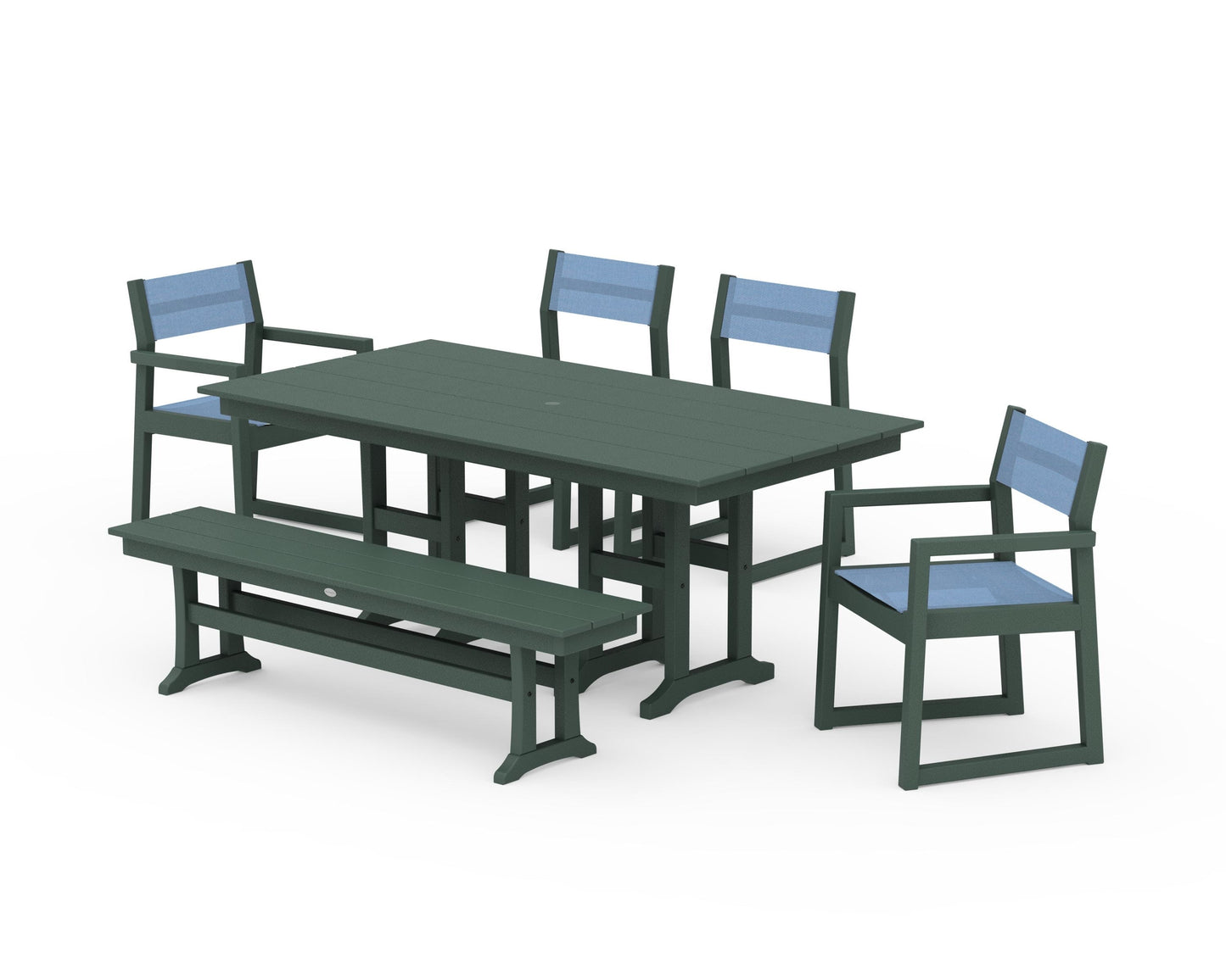 EDGE Sling 6-Piece Farmhouse Dining Set