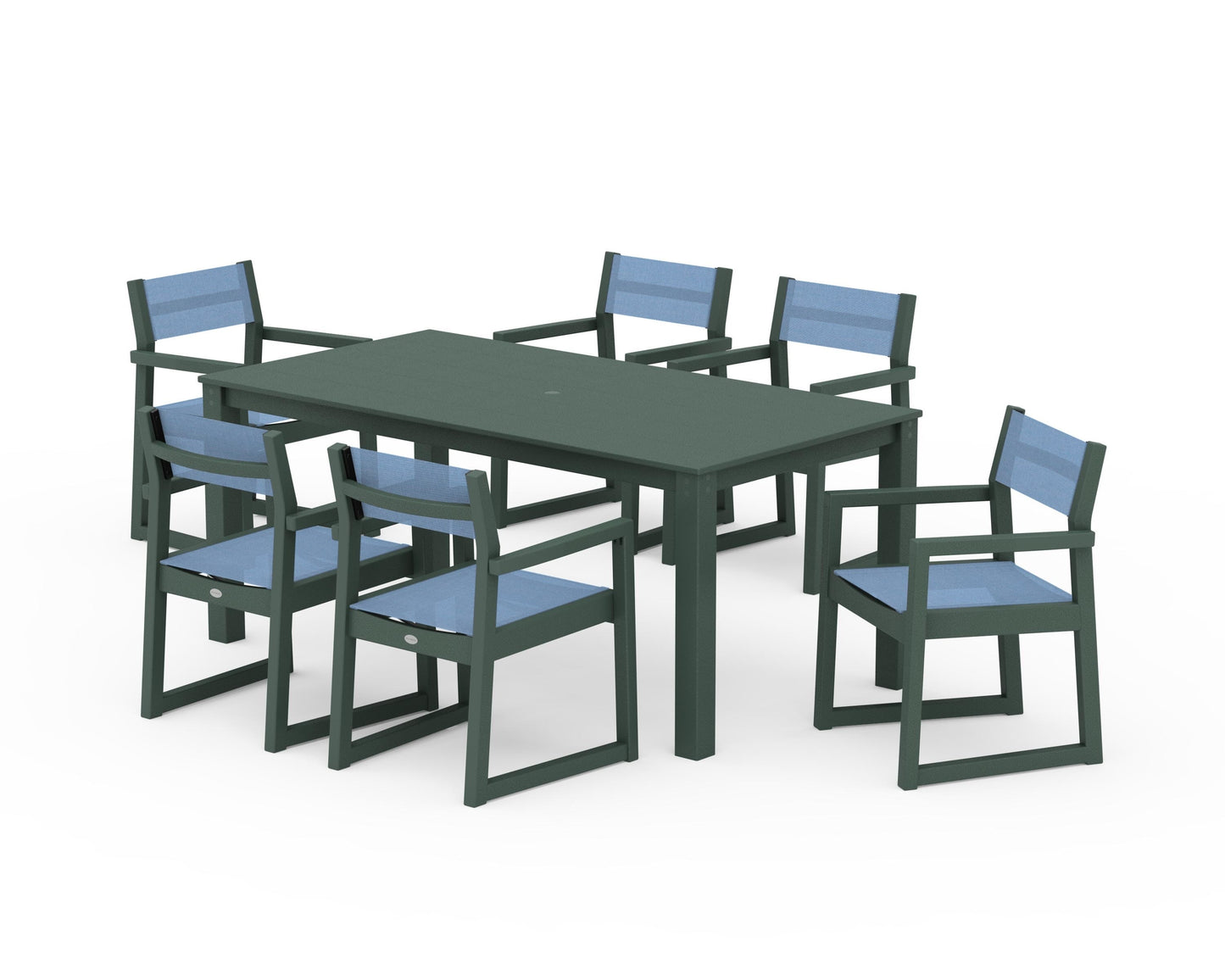 EDGE Sling Arm Chair 7-Piece Parsons Dining Set