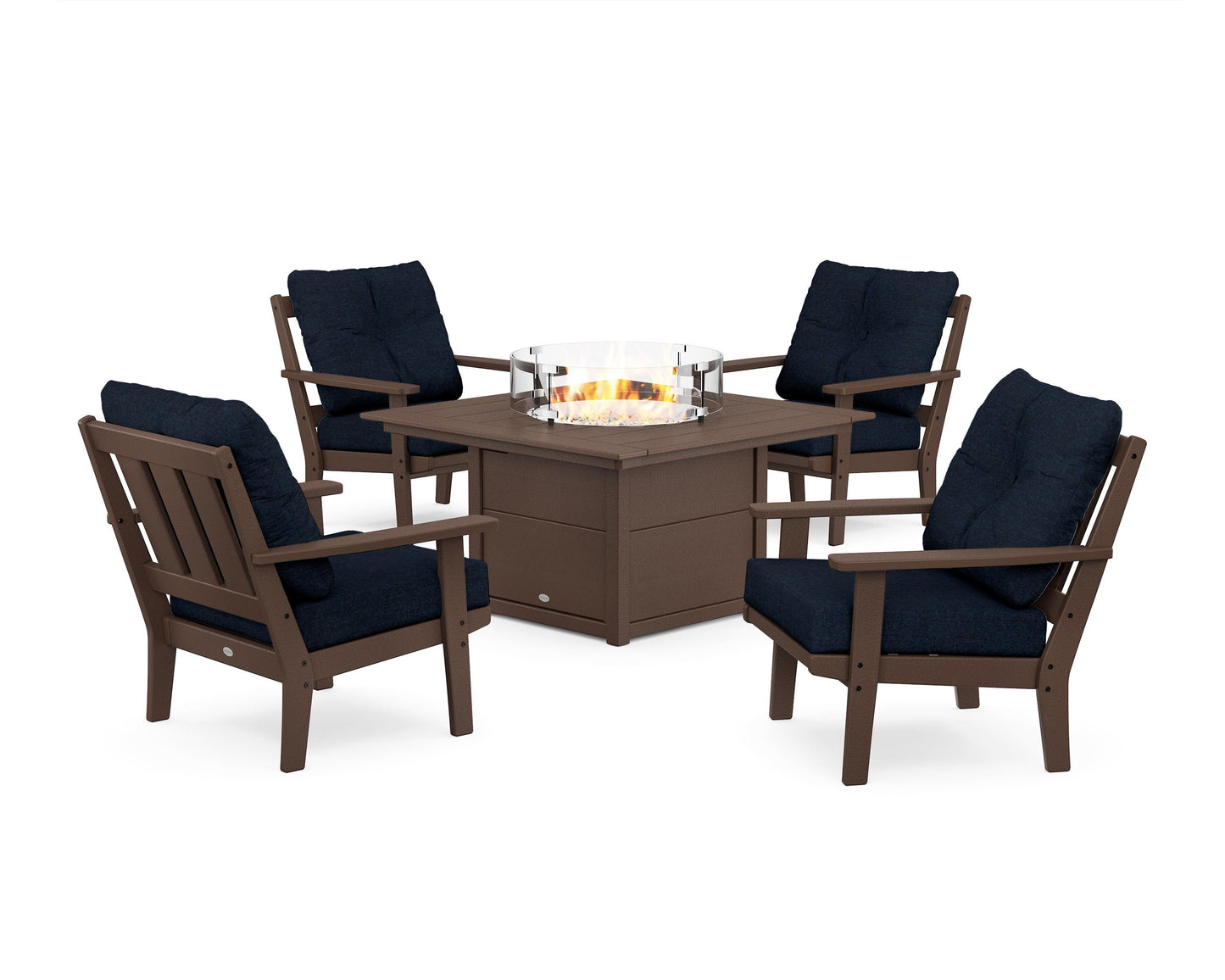 Oxford 5-Piece Deep Seating Set with Fire Pit Table