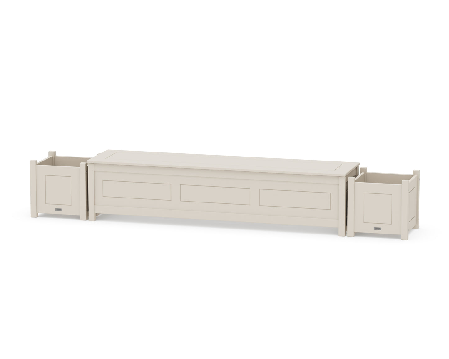 72" Country Living Straight Planter Storage Bench Set