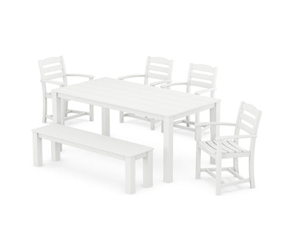 La Casa Cafe' 6-Piece Parsons Dining Set with Bench