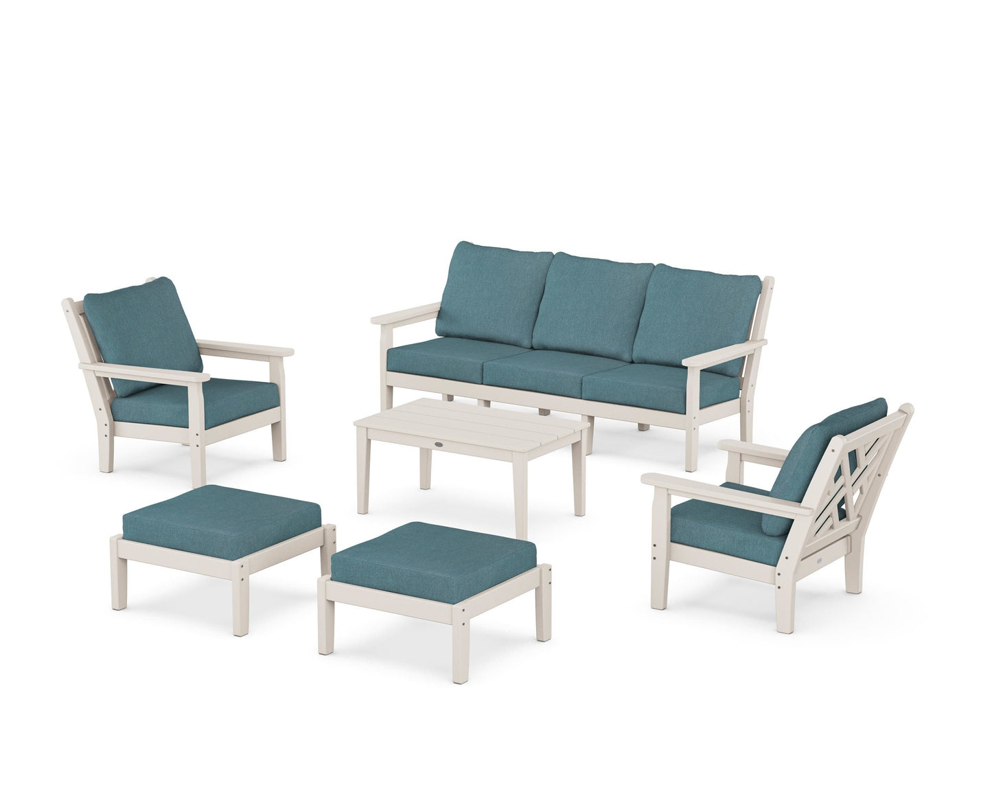 Chippendale 6-Piece Lounge Sofa Set