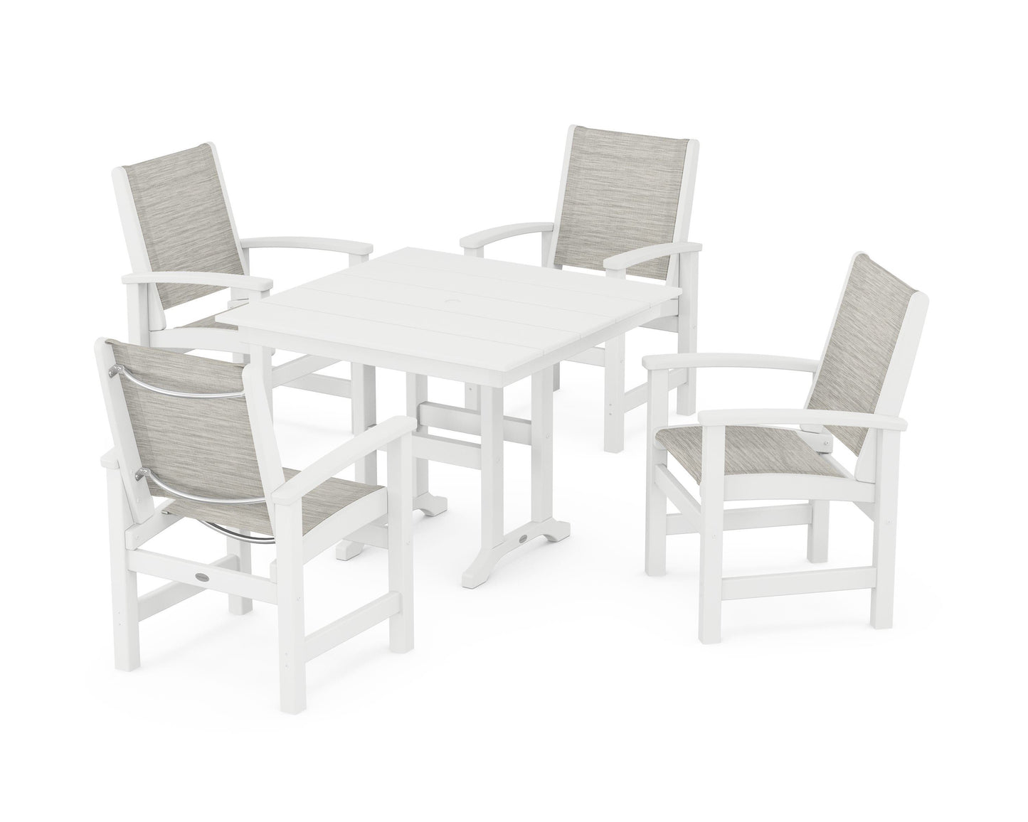 Coastal 5-Piece Farmhouse Dining Set