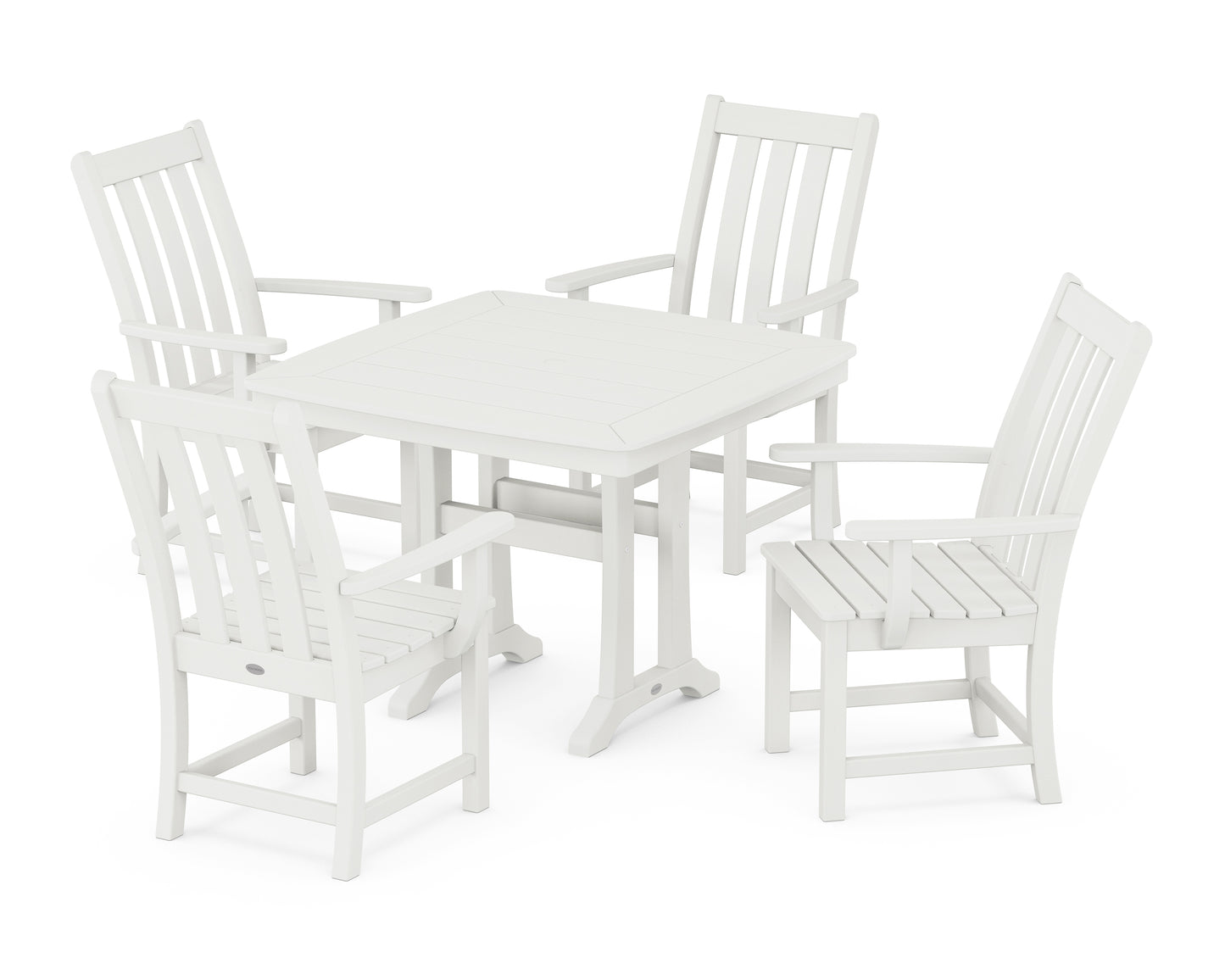 Vineyard 5-Piece Dining Set with Trestle Legs