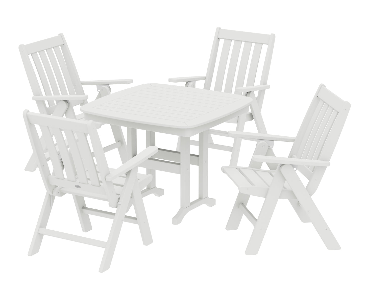 Vineyard Folding Chair 5-Piece Dining Set