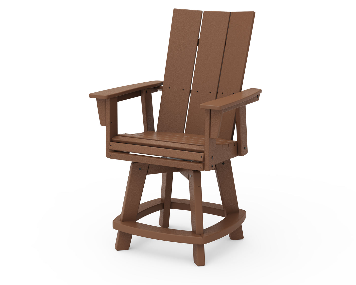 Modern Curveback Adirondack Swivel Counter Chair