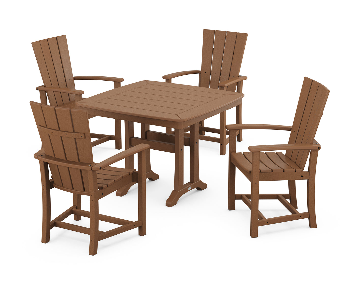 Quattro 5-Piece Dining Set with Trestle Legs