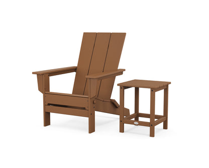 Modern Studio Folding Adirondack Chair with Side Table