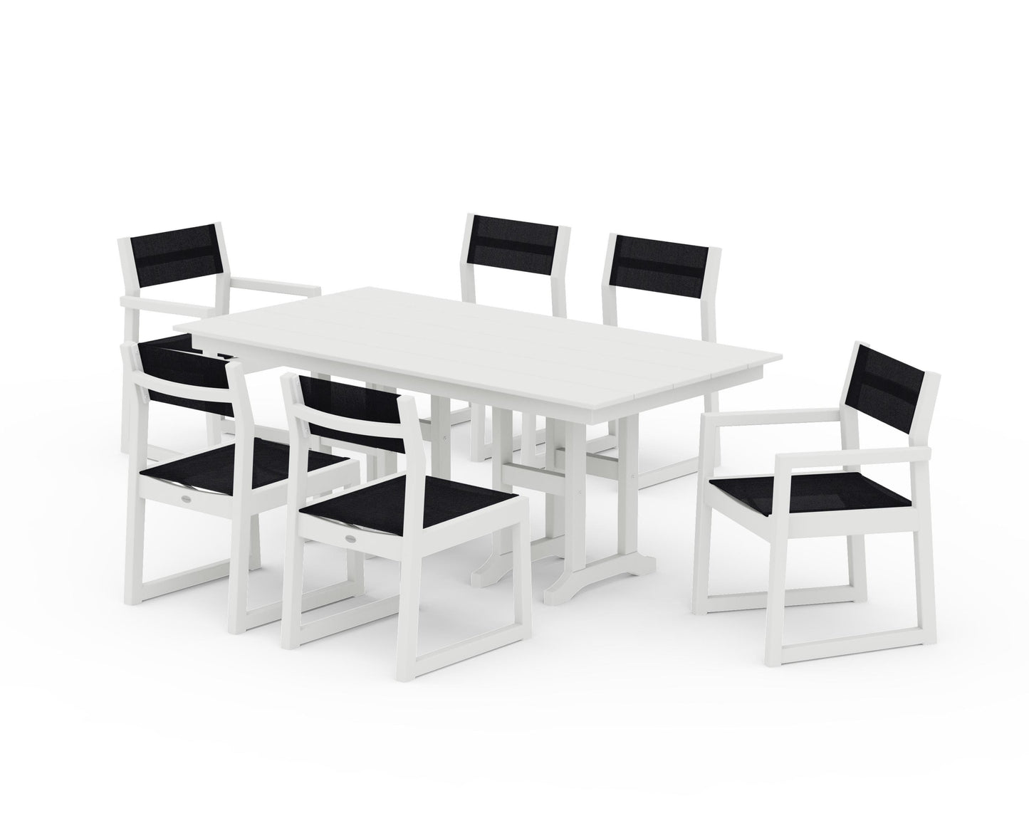 EDGE Sling 7-Piece Farmhouse Dining Set