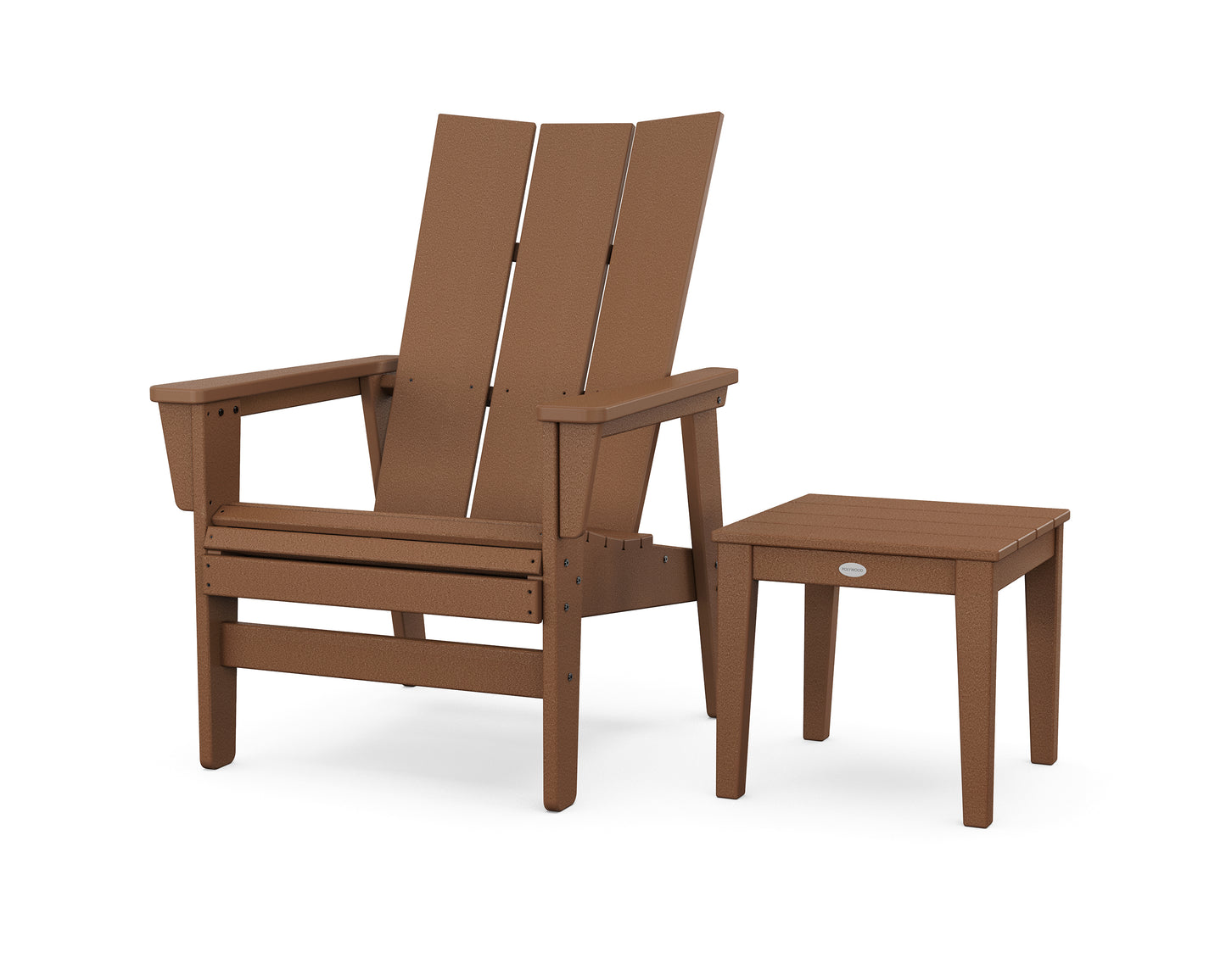 Modern Grand Upright Adirondack Chair with Side Table