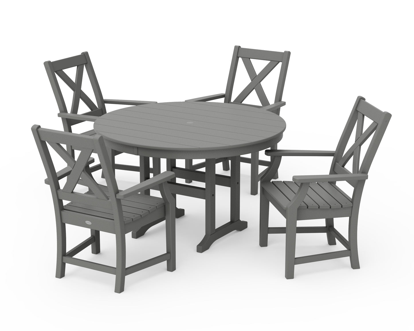 Braxton 5-Piece Round Farmhouse Dining Set