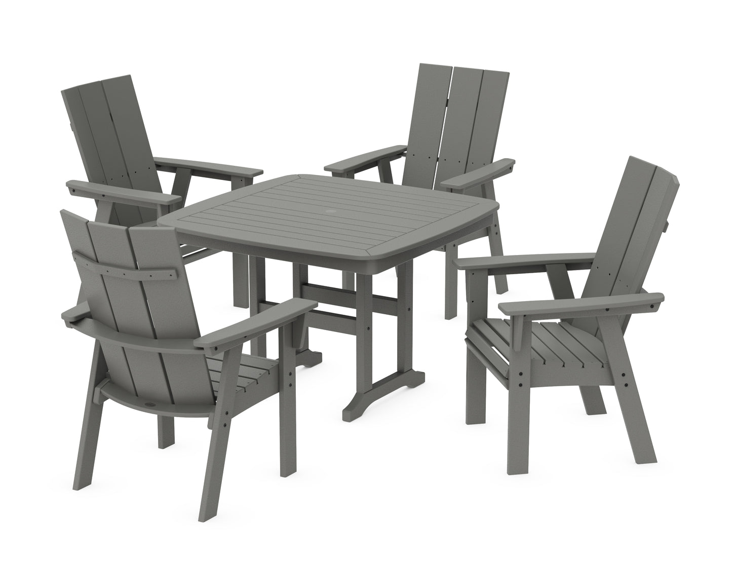 Modern Curveback Adirondack 5-Piece Dining Set