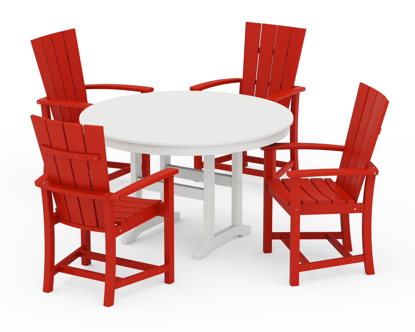 Quattro 5-Piece Round Farmhouse Dining Set