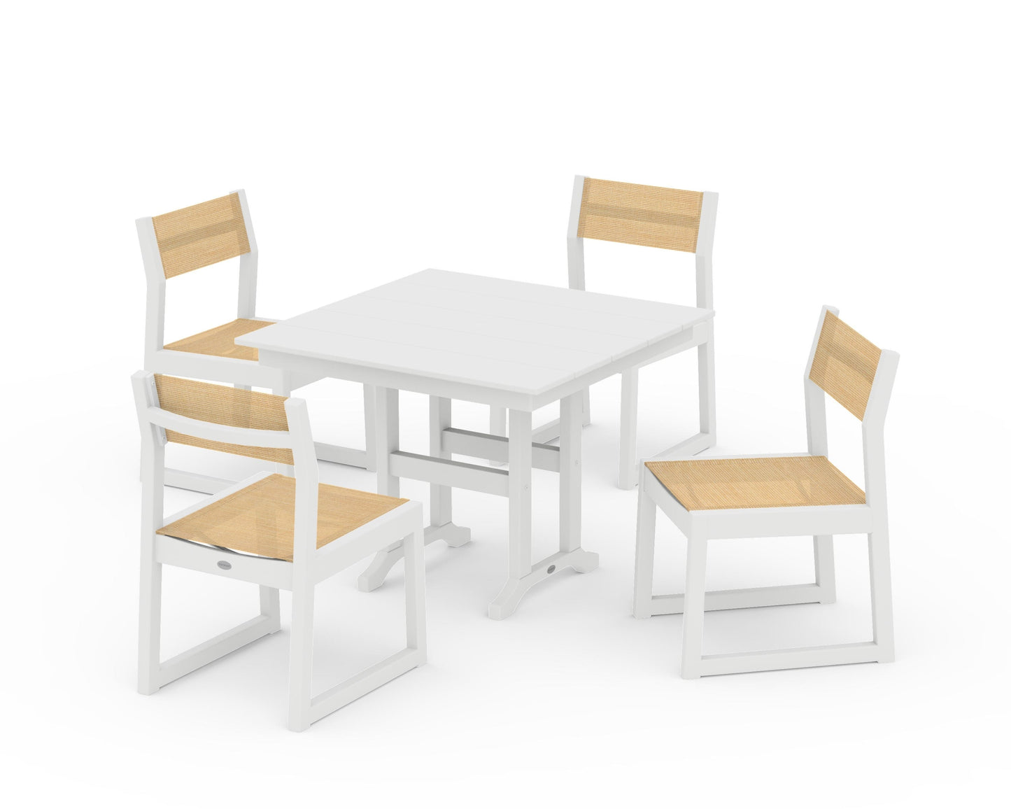 EDGE Sling Side Chair 5-Piece Farmhouse Dining Set