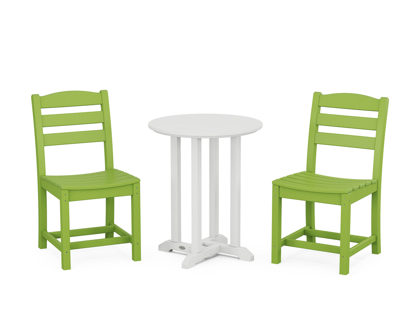 La Casa CafÃ© Side Chair 3-Piece Round Bistro Dining Set