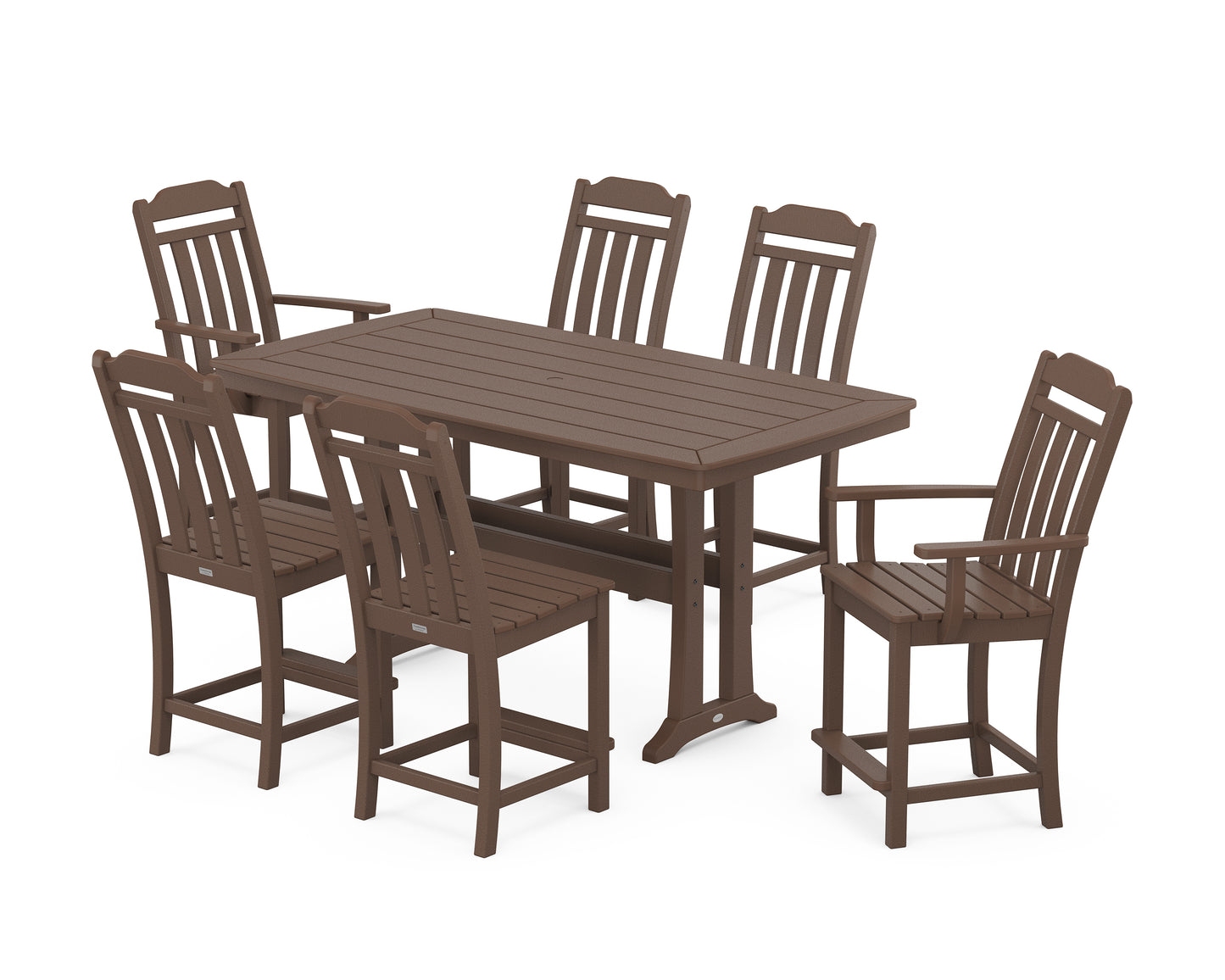 Cottage 7-Piece Counter Set with Trestle Legs