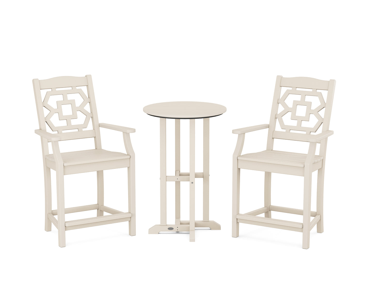 Chinoiserie 3-Piece Farmhouse Bistro Counter Set