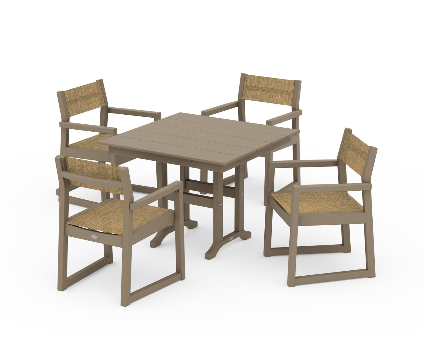 EDGE Sling Arm Chair 5-Piece Farmhouse Dining Set