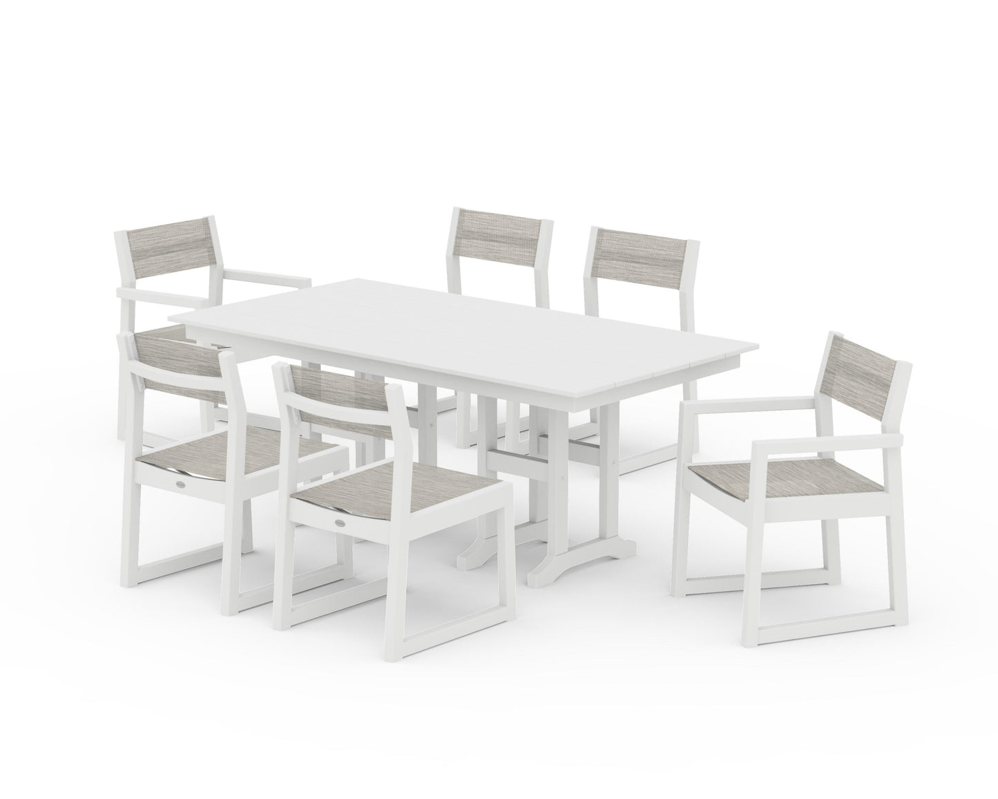 EDGE Sling 7-Piece Farmhouse Dining Set