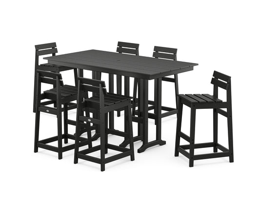 Modern Studio Plaza Lowback Bar Chair 7-Piece Set