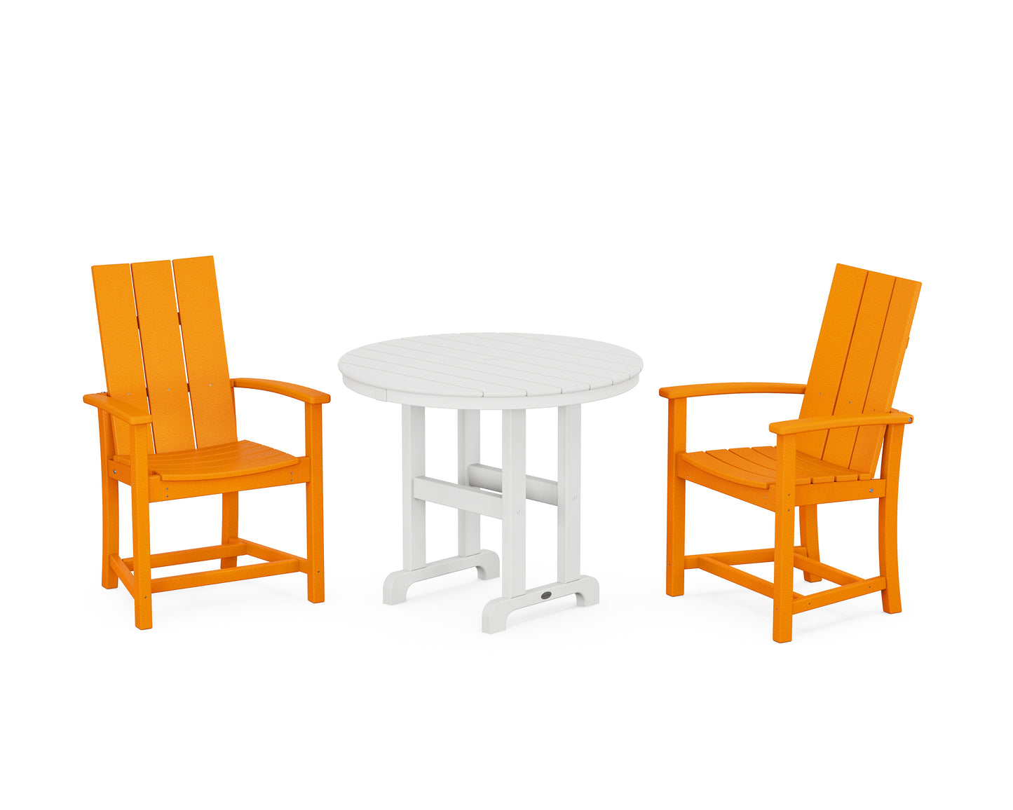 Modern Adirondack 3-Piece Round Farmhouse Dining Set