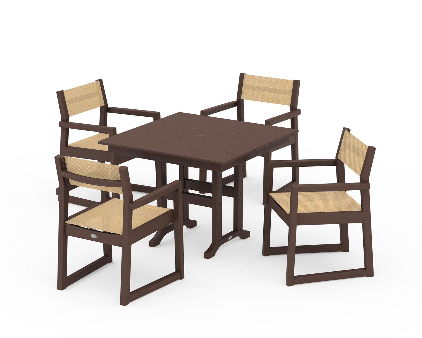 EDGE Sling Arm Chair 5-Piece Farmhouse Dining Set