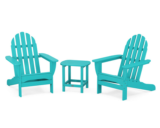 Classic Adirondack 3-Piece Set with South Beach 18" Side Table