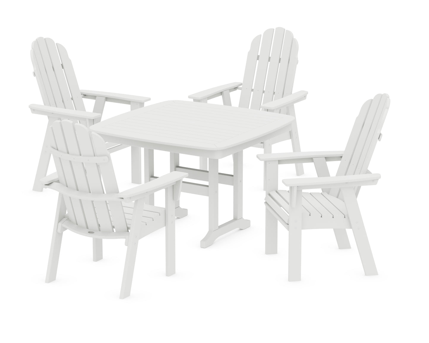 Vineyard Curveback Adirondack 5-Piece Dining Set