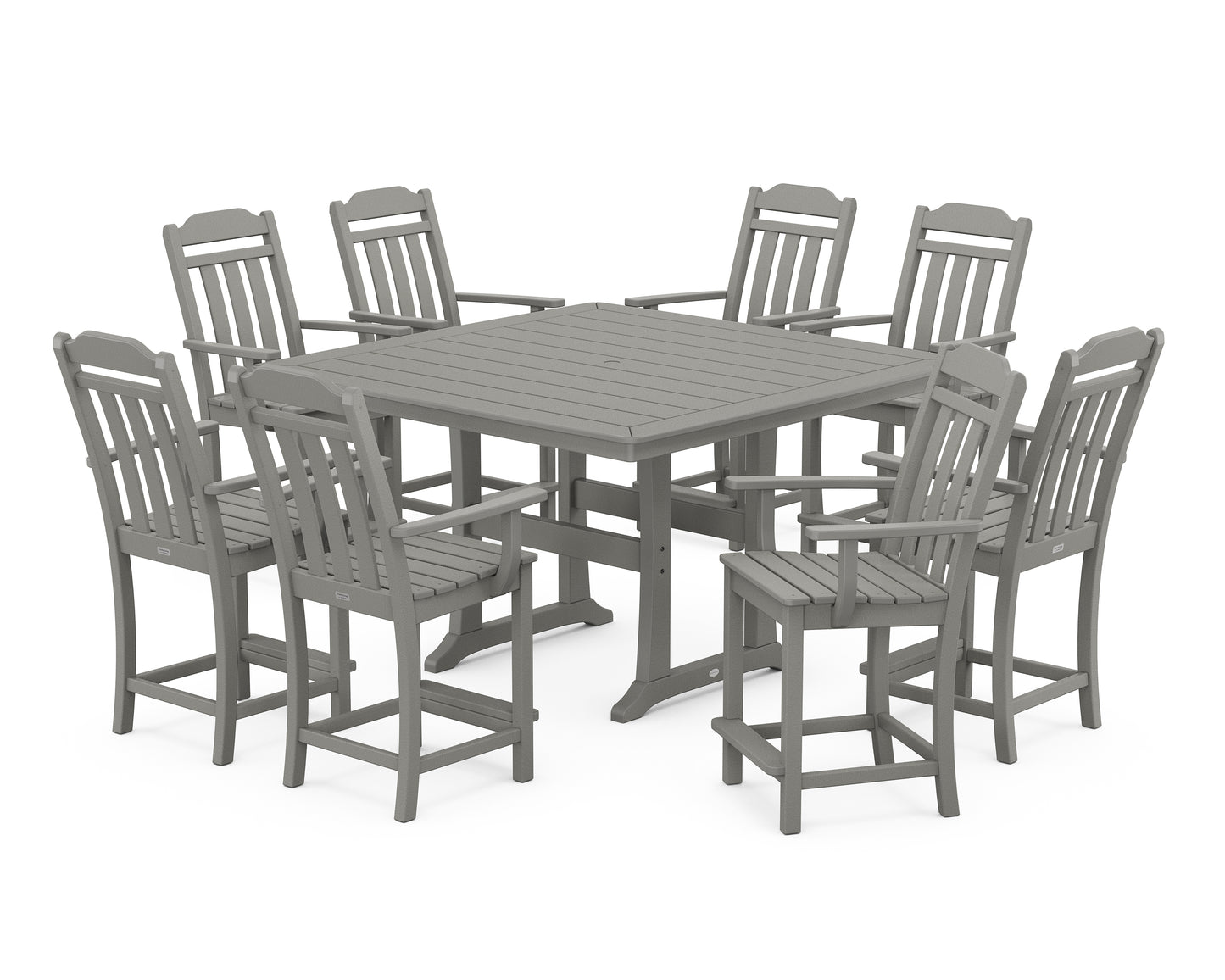 Cottage 9-Piece Square Counter Set with Trestle Legs