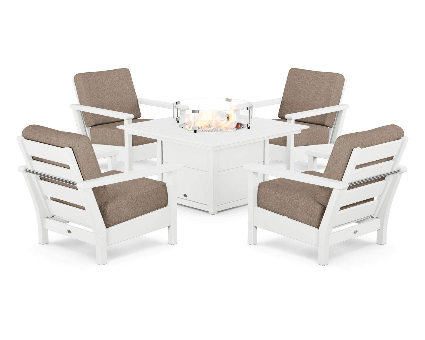 Harbour 5-Piece Conversation Set with Fire Pit Table