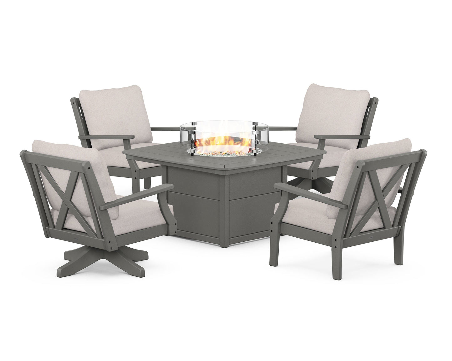 Braxton 5-Piece Deep Seating Set with Fire Table