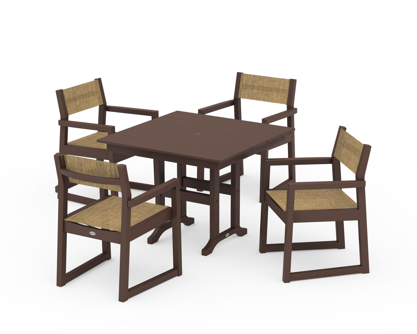 EDGE Sling Arm Chair 5-Piece Farmhouse Dining Set