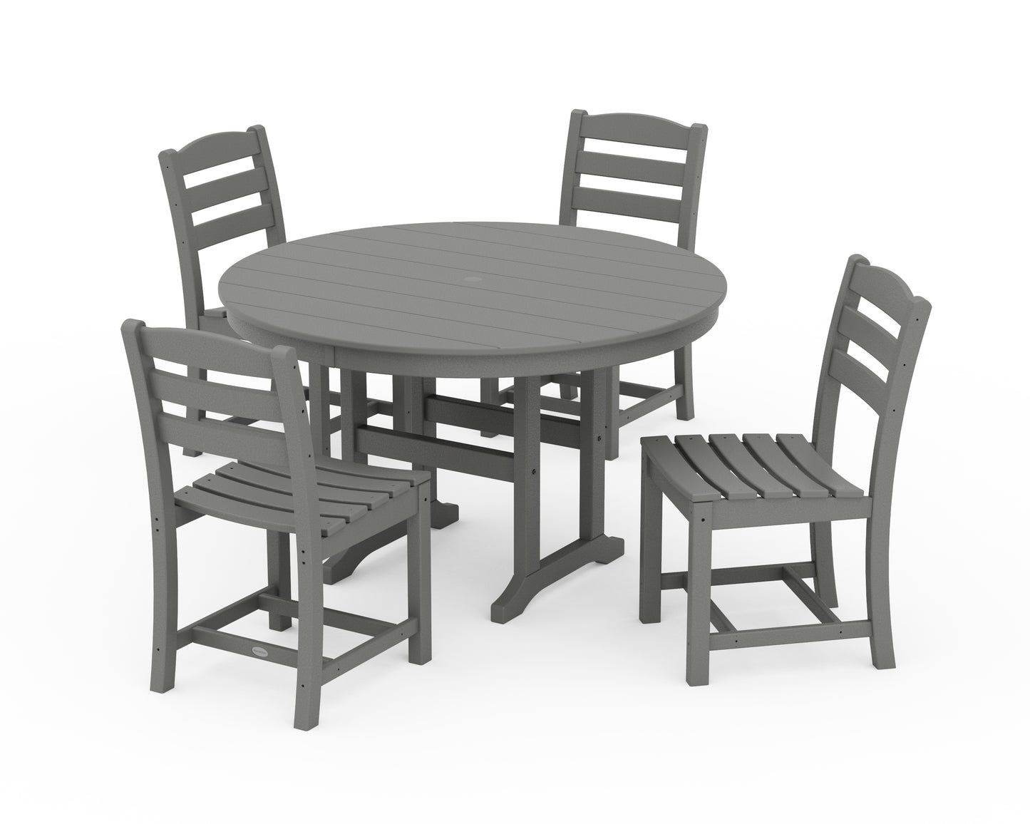 La Casa CafÃ© Side Chair 5-Piece Round Farmhouse Dining Set