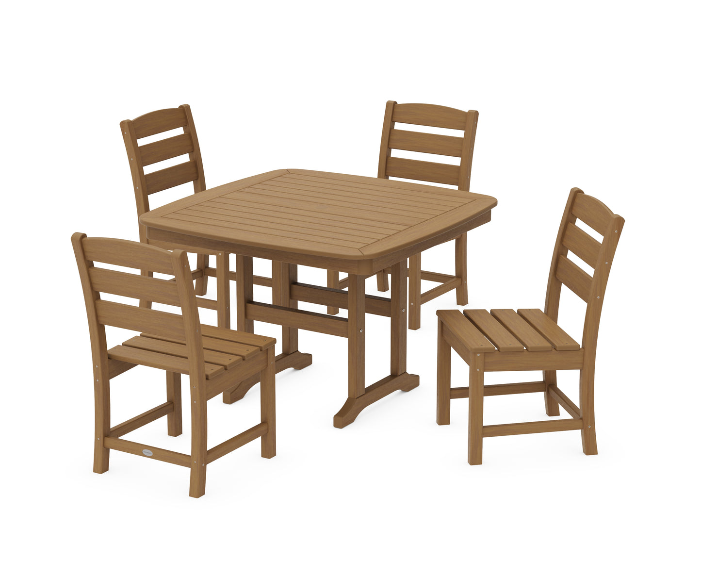 Lakeside Side Chair 5-Piece Dining Set with Trestle Legs