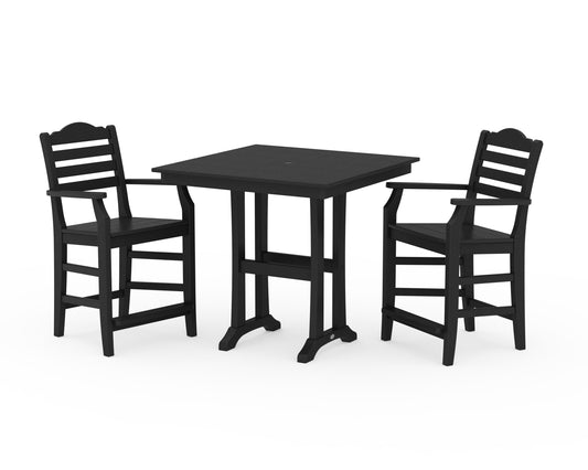 Savannah 3-Piece Farmhouse Counter Set with Trestle Legs