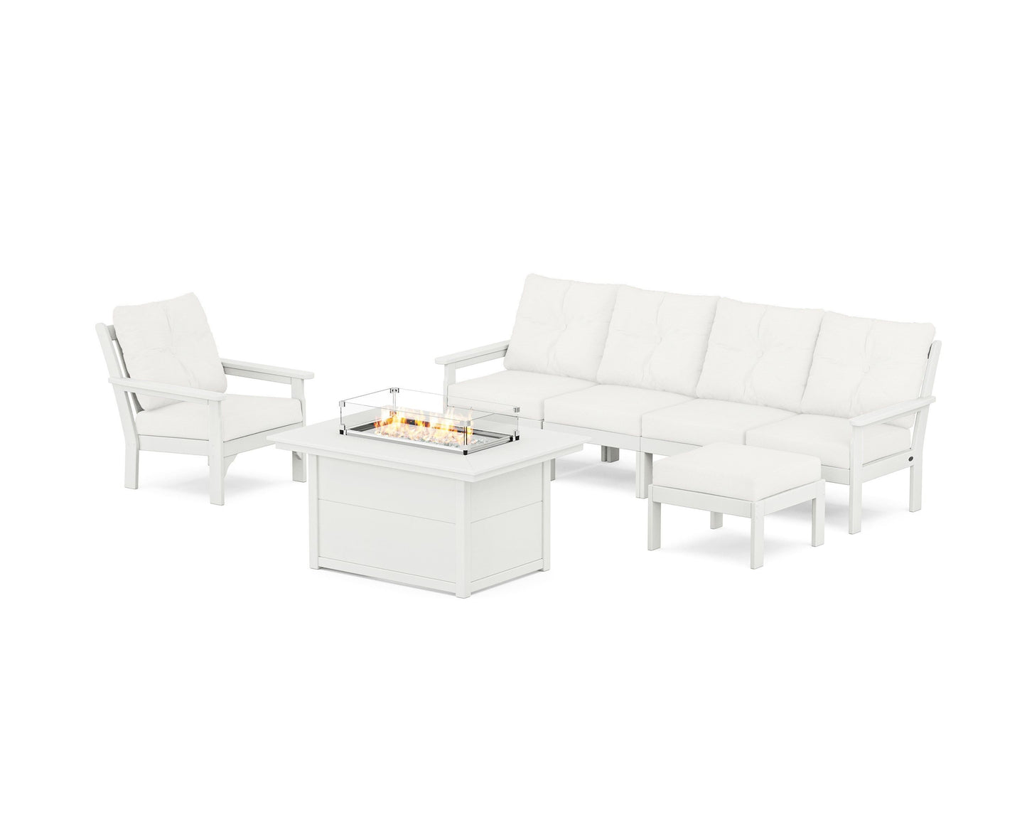 Vineyard Sectional Lounge and Fire Pit Set