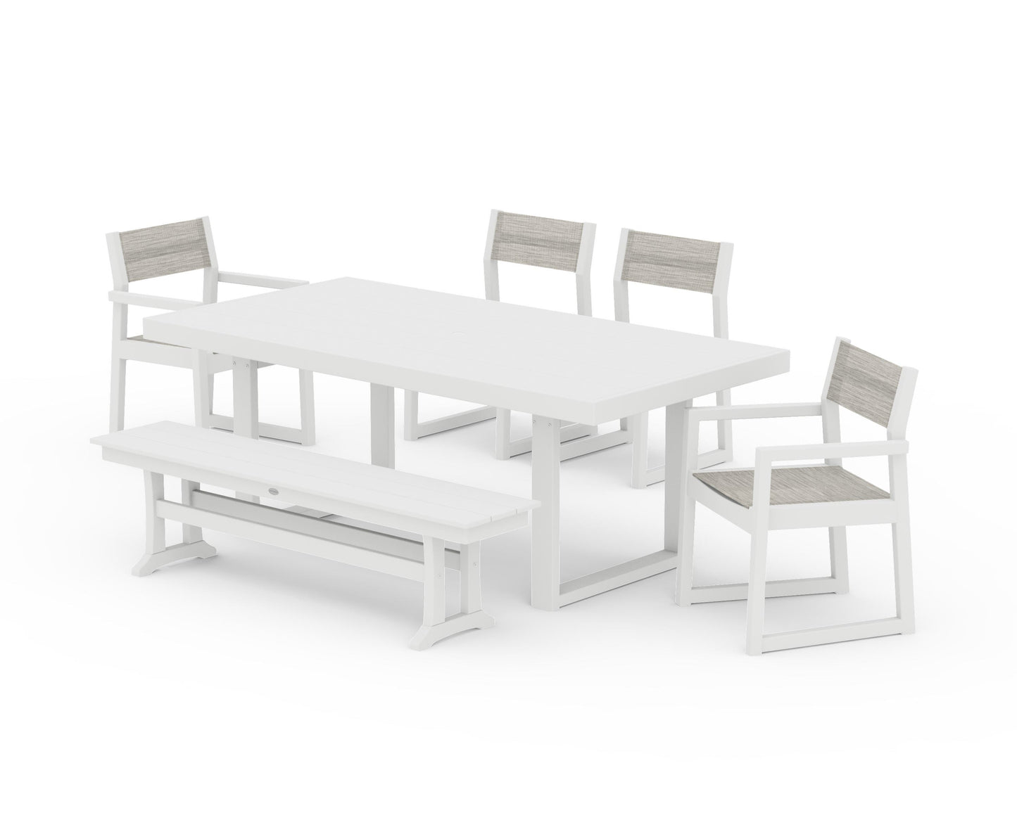 EDGE Sling 6-Piece Dining Set with Bench