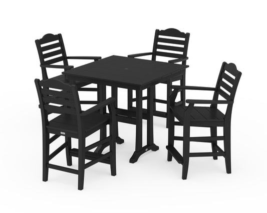 Savannah 5-Piece Farmhouse Counter Set with Trestle Legs